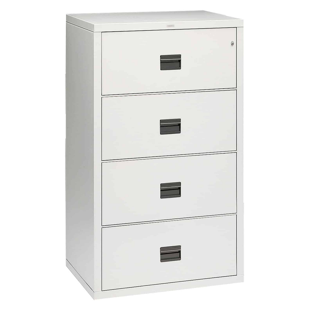 4 Drawer White Fireproof Lateral File