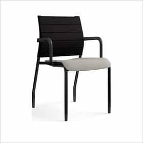 Sleek and contemporary guest chair with a breathable Thintex back